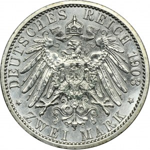 Německo, Pruské království, Vilém II, 2 marky Berlín 1903 A