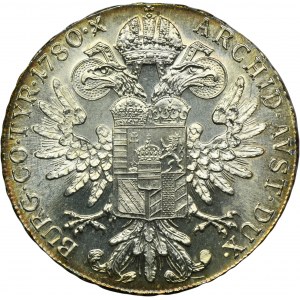 Rakúsko, Mária Terézia, Thaler Viedeň 1780 SF - NEW BIT