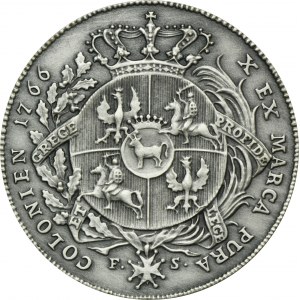 OFICIÁLNA KOPIA, Poniatowski, Thaler Varšava 1766 FS - zbrojár