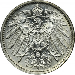 Německo, Německé císařství, Wilhelm II, 1 Mark Muldenhutten 1914 E