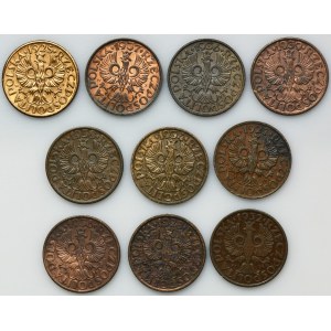 Sada, 2 mince 1925-1939 (10 kusov) - pekné kusy