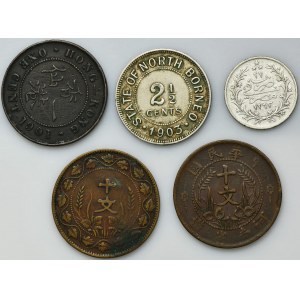 Satz, Asiatische Münzen, Gemischte Münzen (5 Stck.)
