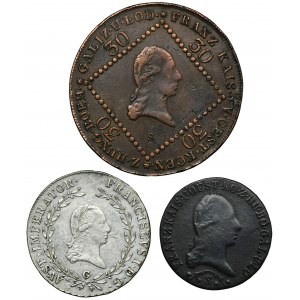 Set, Austria, Franz I, Kreuzer (3 pcs.)