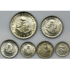 Set, South Arica and Peru, Cents and Dinero (6 pcs.)