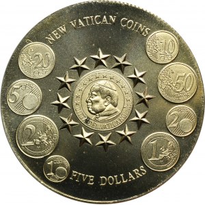 Libéria, 5 dolárov 2003 - Nové mince Vatikánu