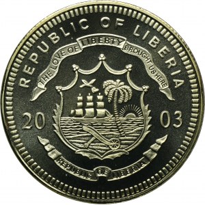 Libérie, 5 dolarů 2003 - Nové mince Vatikánu