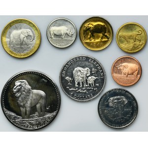 Satz, Afrika, Somalia, Kongo, Liberia und Benin, Gemischte Münzen (8 Stück).