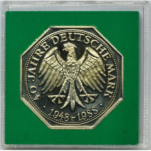 Deutschland, Medaille anlässlich des 40-jährigen Bestehens der Deutschen Mark 1988