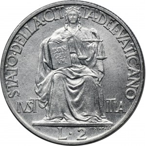 Państwo Kościelne, Watykan, Pius XII, 2 Liry 1942