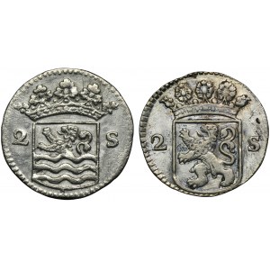 Set, Netherlands, Zeeland and Holland, 2 Stuiver (2 pcs.)