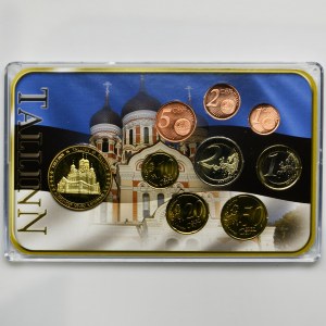 Sada, Estónsko, sada euromincí 2011 (8 ks) a dodatočný žetón