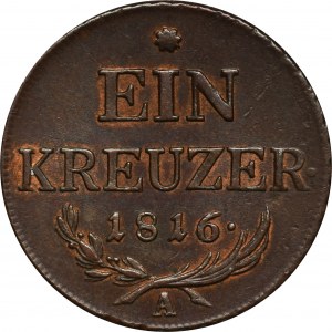 Rakúsko, František II, 1 Krajcar Viedeň 1816 A