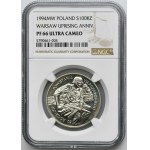 100 000 PLN 1994 50. výročí Varšavského povstání - NGC PF66 ULTRA CAMEO