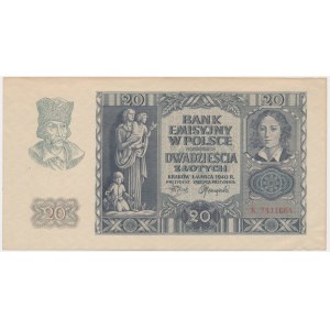 20 złotych 1940 - K -