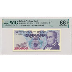 100.000 złotych 1993 - AD - PMG 66 EPQ