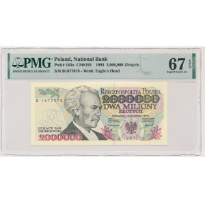 2 miliony złotych 1993 - B - PMG 67 EPQ