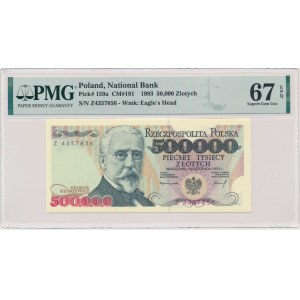 500.000 złotych 1993 - Z - PMG 67 EPQ
