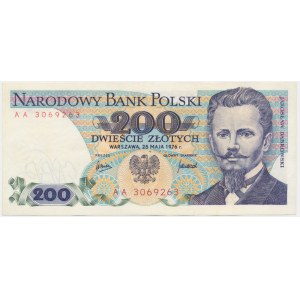 200 złotych 1976 - AA - bardzo rzadkie