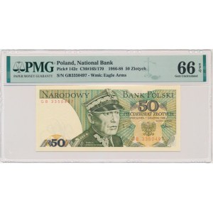 50 złotych 1988 - GB - PMG 66 EPQ - pierwsza seria rocznika