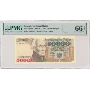 50,000 PLN 1993 - C - PMG 66 EPQ
