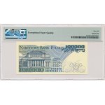100.000 złotych 1990 - AP - PMG 66 EPQ - niski numer