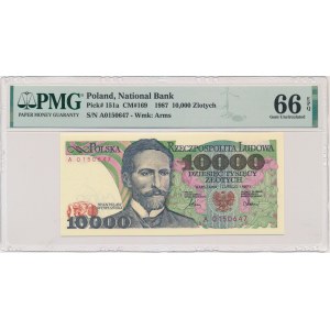 10.000 PLN 1987 - A - PMG 66 EPQ