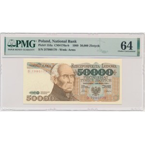 50.000 złotych 1989 - D - PMG 64