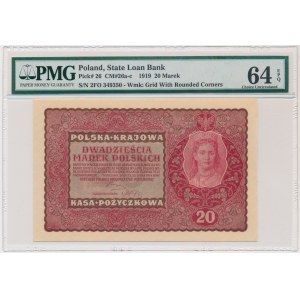 20 marks 1919 - II Serja FO - PMG 64 EPQ