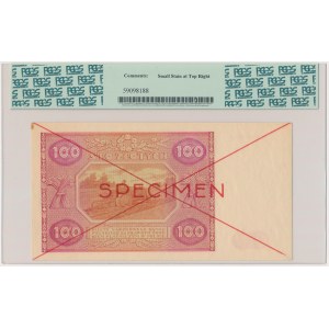 100 Zloty 1946 - SPECIMEN - A 8900000/1234567 - PCGS 63