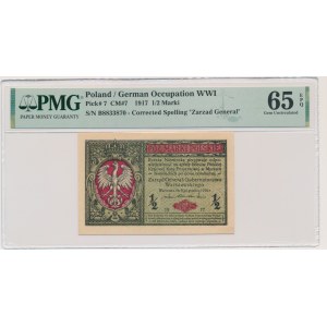 1/2 marki 1916 - Generał - PMG 65 EPQ