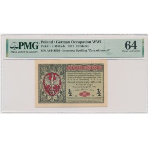 1/2 marki 1916 - Jenerał - A - PMG 64