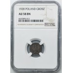 1 penny 1928 - NGC AU58 BN