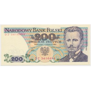 200 zlotých 1986 - DZ -