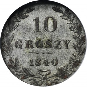 10 centov Varšava 1840 MW - GCN AU53