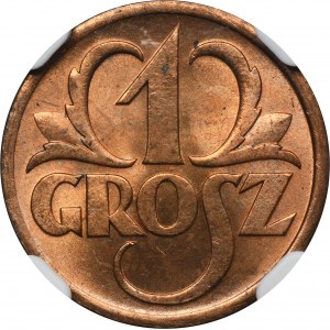 1 grosz 1938 - NGC MS65 RD