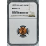 1 grosz 1938 - NGC MS65 RD