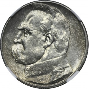 Piłsudski, 5 złotych 1934 - NGC AU58