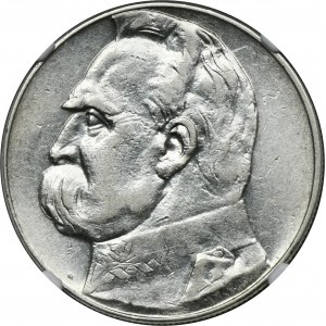 Piłsudski Strzelecki, 10 złotych 1934 - NGC AU50