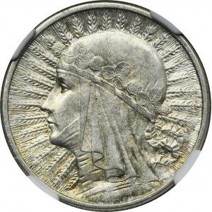 Głowa Kobiety, 2 złote 1933 - NGC AU58