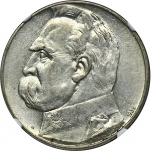 Piłsudski Strzelecki, 10 złotych 1934 - NGC AU55