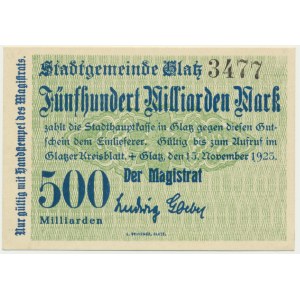 Klodzko (Glatz), 500 Milliarden Mark 1923
