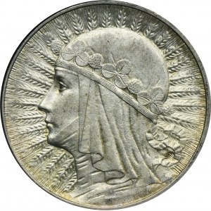 Hlava ženy, 5 zlotých Varšava 1933 - GCN MS62
