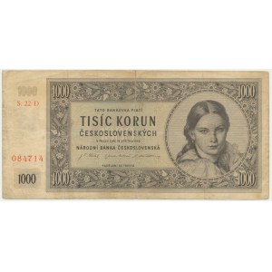 Tschechoslowakei, 1.000 Kronen 1945