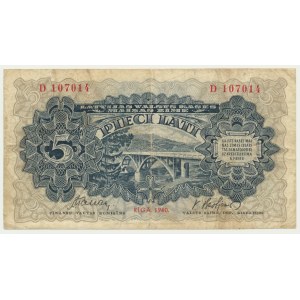 Latvia, 5 Lati 1940