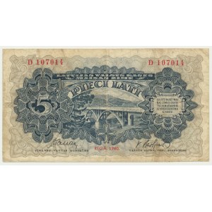 Latvia, 5 Lati 1940