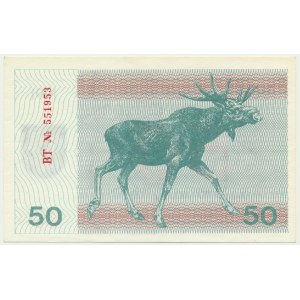 Lithuania, 50 Talonas 1991 - with text -