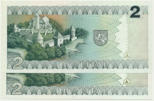 Lithuania, 2 Litai 1993 - DAA - (2 pcs.)