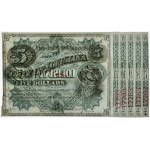USA, Louisiana, New Orleans, $5 1874 - číslovač červený -.