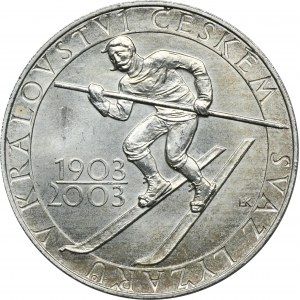 Česká republika, 200 korún 2003 - 100. výročie založenia Českej lyžiarskej asociácie