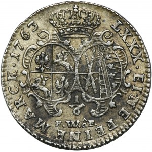 Augustus III of Poland, 1/6 Thaler Dresden 1763 FWôF